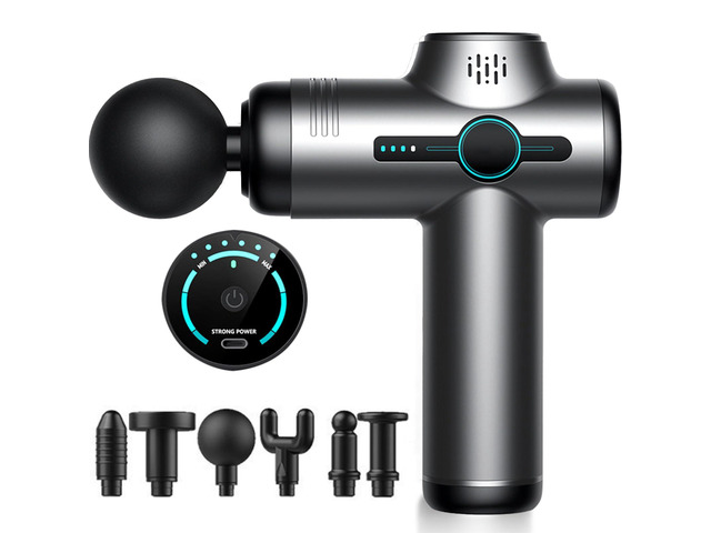 Mini Massage Gun Deep Tissue Percussion (Grey)