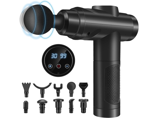 Massage Gun Deep Tissue Muscle Percussion Massager with 30 Speeds Quiet