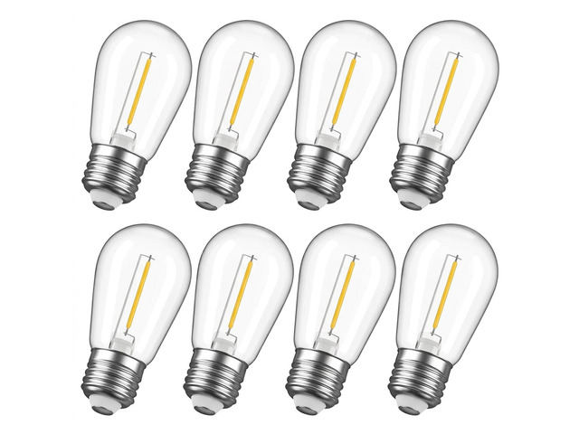 S14 LED Replacement Bulbs Outdoor 8 Pack