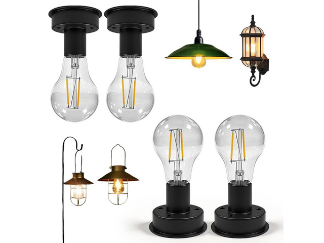 4 Pack Solar Light Bulbs 8.5cm Solar Bulb Lights