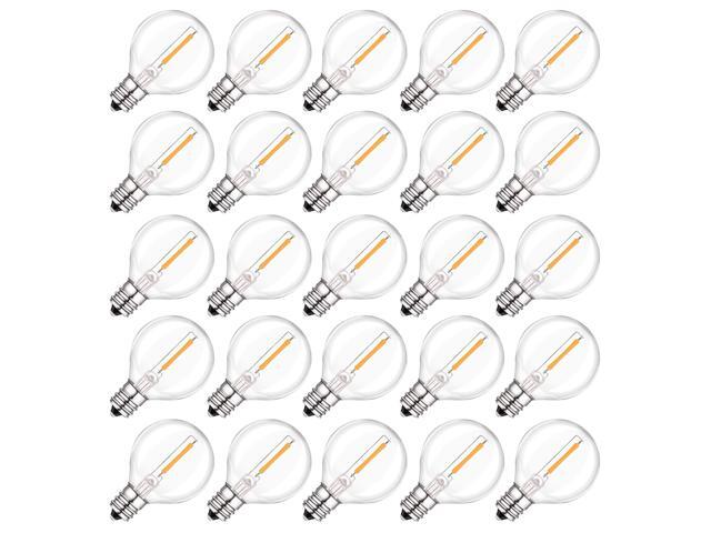 25 Pack G40 LED Light Bulbs Replacement