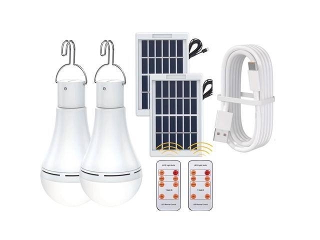 2 Sets Outdoor Yard Chandelier Solar Light Bulb