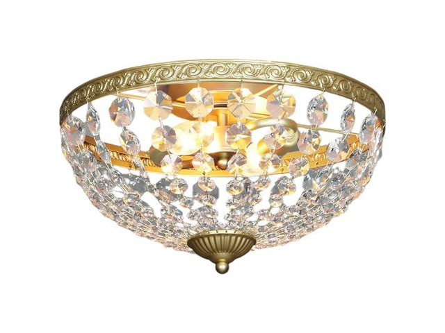 Crystal Chandelier Ceiling Light with 168 Octagonal Beads
