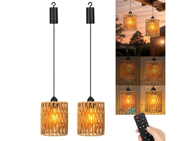Battery Operated Pendant Lights 2 Pack