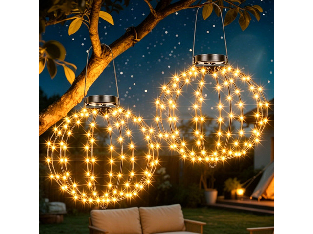 2 Pack Solar Hanging Ball Lights