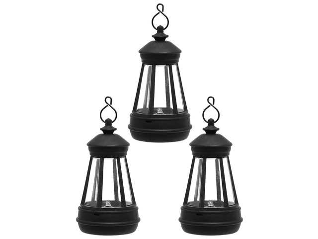 3 Pack Small Lanterns with Auto On/Off