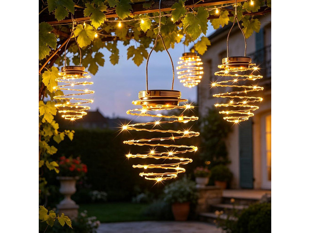 4PCS Solar Spiral Lanterns