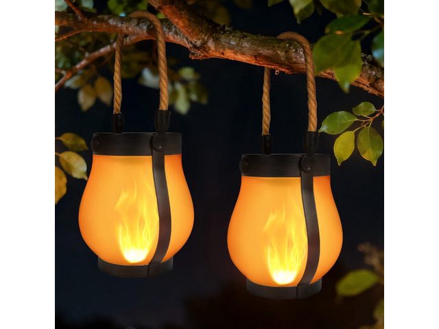 Solar Flame Hemp Rope Lantern