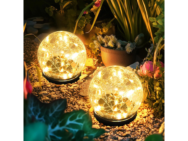 Solar Lights Outdoor Garden Solar Globe Lights Waterproof