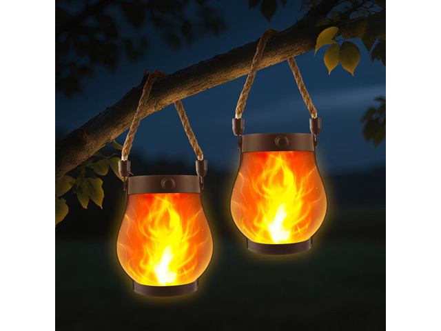 2 Pack Solar Hanging Lanterns