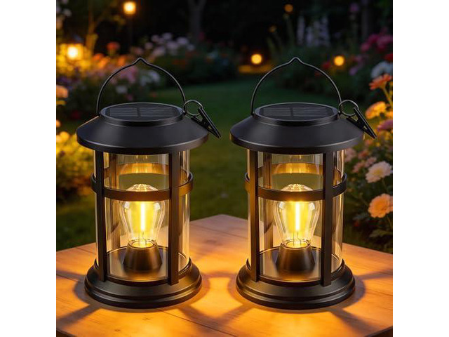 Hanging Solar Lights Outdoor Garden Lantern Warm White