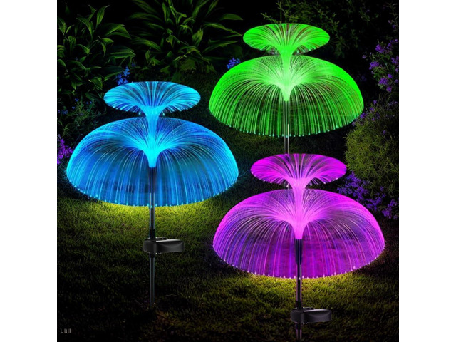 3 Pack 7 Color Changing Solar Garden Lights