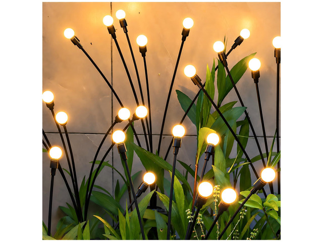 Solar Swaying Garden Lights 4 Pack Firefly Lights for Yard