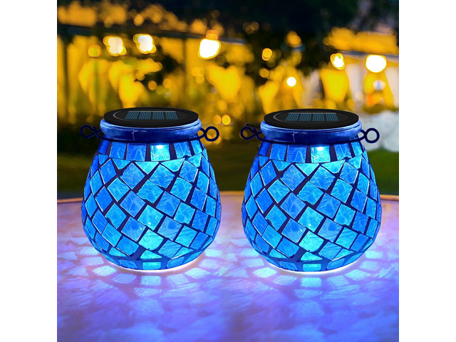 2PCS Oval Solar Lights Outdoor