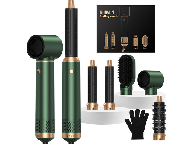 5 in 1 Hair Styler Airbrush Multi-Blow Dryer Brush Set with Curl