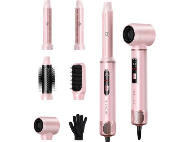 5 in 1 Hot Air Styler Hair Dryer Brush with Digital Display