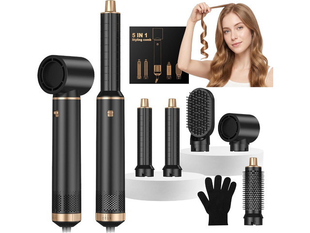 5 in 1 Hair Styler Hair Dryer Set with Air Curler