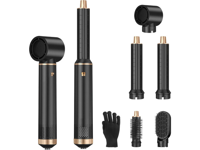 5 in 1 Hot Air Styler Brush 1000W Hairdryer and Curler