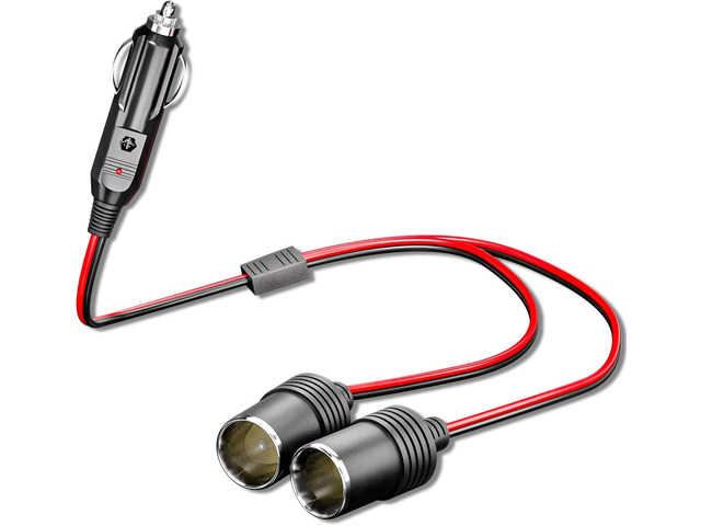 Car Cigarette Lighter Splitter 1 to 2 12V Power Charger Port Adapter