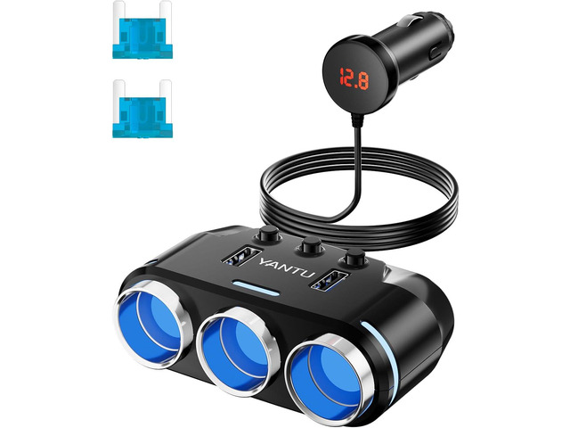 150W Car Cigarette Lighter Multi Socket