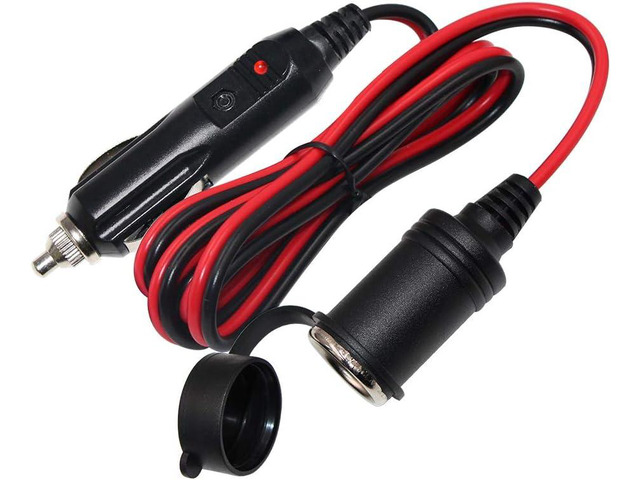 12FT Car Cigarette Lighter Socket Extension Cable with Male Plug