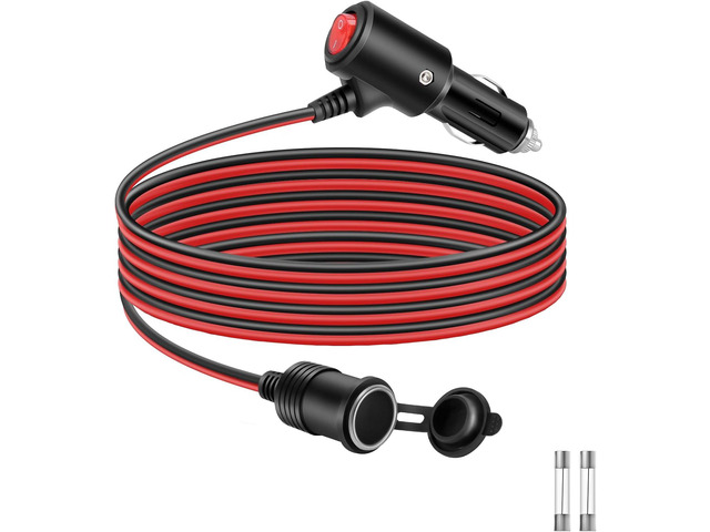 Car Cigarette Lighter Extension Cord 12V Socket Extension