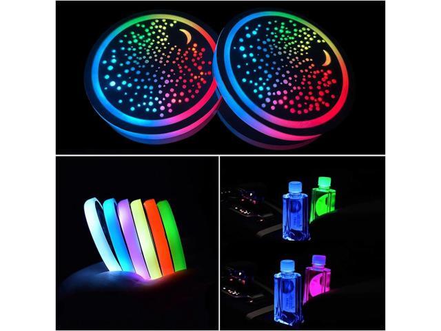 2 Pcs LED Car Cup Holder Lights