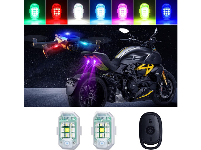 7 Colors Wireless LED Strobe Lights with Remote