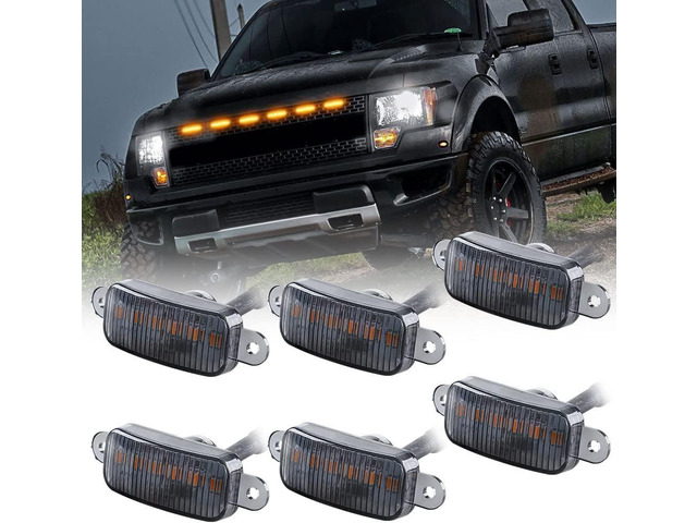 12W 4-LED Amber Front Grille Lights