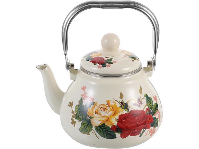 Vintage Enamel Tea Kettle Stovetop 1l Capacity
