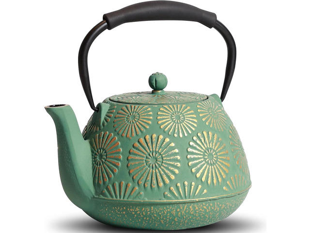Cast Iron Teapot 1200ml Large Capacity Tea Kettle