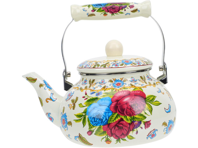 Enamel Water Boiling Kettle Teakettle Stainless Steel 2.5l
