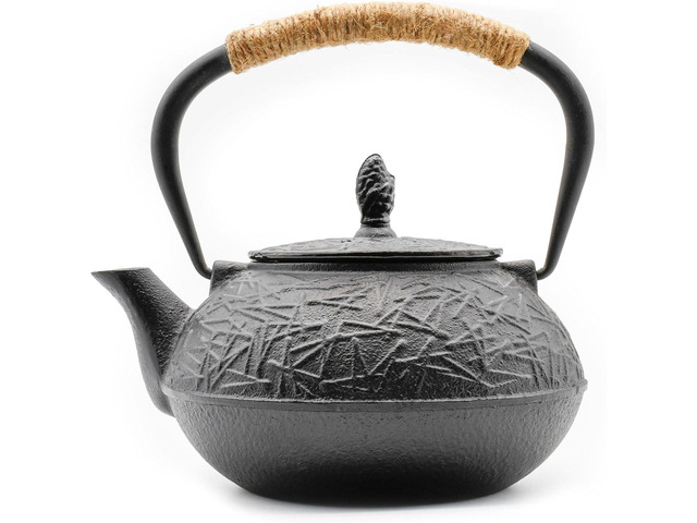 Traditional Japanese Cast Iron Tetsubin Stovetop Teakettle