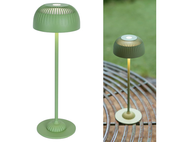 Cordless Rechargeable LED Table Lamp Green Vela TL02 IP54