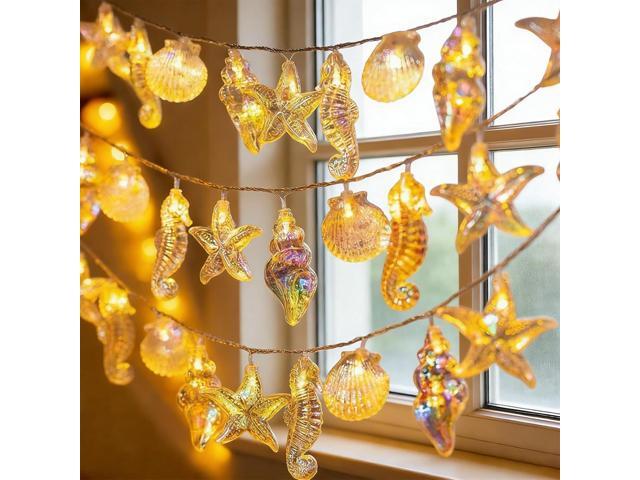 Starfish Seashell String Lights