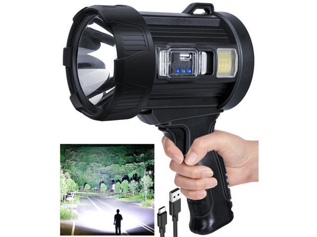 Sigoobal Rechargeable Spotlight,2000000 LM Super Bright Handheld Spot Light LED Flashlight High Lumens,Powered Spotlight Large Searchlight Outdoor...