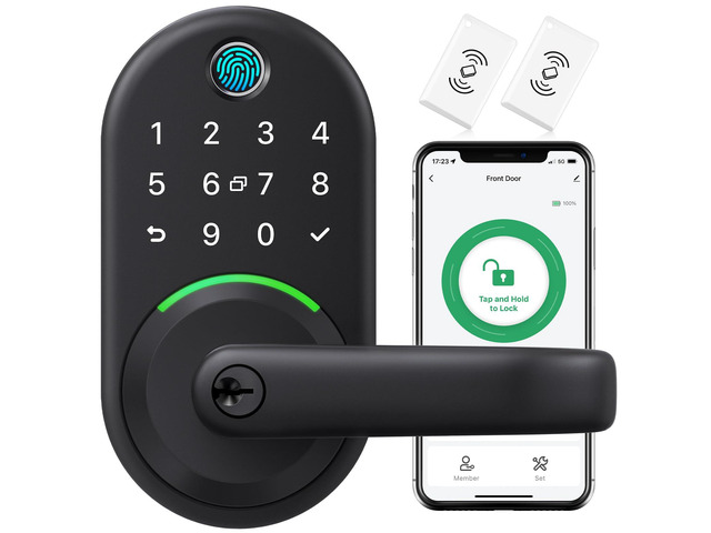 Smart Door Handle Lock with Keypad: Yamiry Fingerprint Smart Knob - Keyless Entr