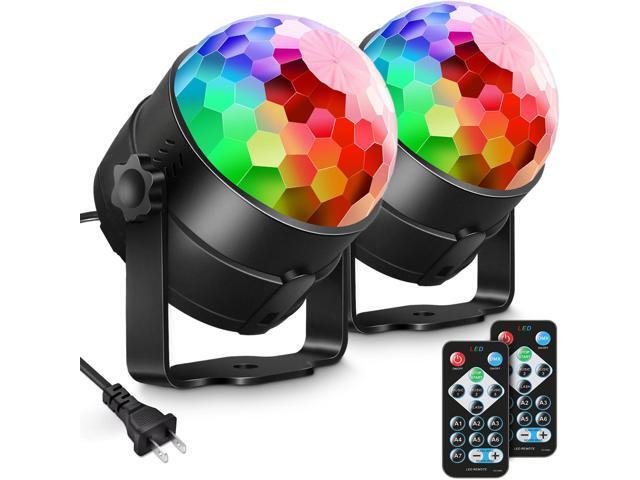 2-Pack Sound Activated Party Lights with Remote, Disco Ball Strobe DJ Strobe Light for Home Room Dance Party Supplies White Elephant Gifts...