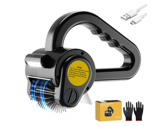 Electric Grill Brush for Outdoor Grill - 4400mAh Rechargeable BBQ Grill Cleaner