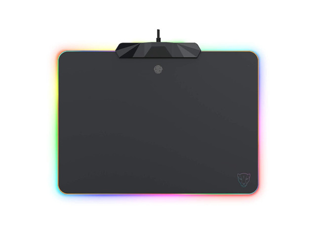 MOTOSPEED RGB Gaming Mouse Pad -LED Lighting Effects,Wired,Hard Surface Gamer Mouse Mat for Laptop Computer PC Games(13.8X9.8 Inch)