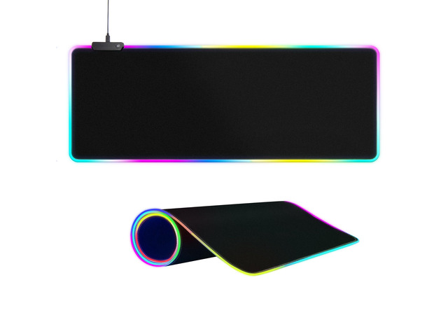 Large RGB Gaming Mouse Pad -15 Light Modes Touch Control Extended Soft Computer