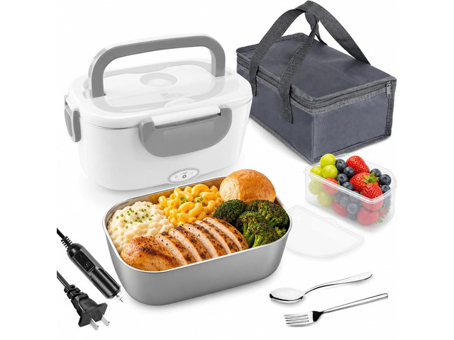 Electric Lunch Box Food Heater, 3 in 1 Portable Food Warmer Lunch Box for Car &