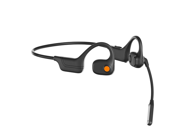 AYI Open Ear Air Conduction Bluetooth Headphone Dual Mic Rotatable Boom Mic Acti