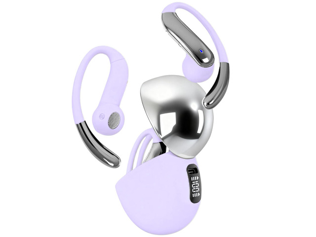 Open Ear Bone Conduction Headphones,Over Ear Earbuds with Ergonomic Earhook,Bluetooth Headphones 5.4 with Smart Digital Display,50H Playtime,IPX7...