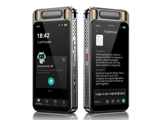AI Voice Recorder with Playback, 80GB Digital Recorder with AI Transcription & Summary & Translation, 8 Mics Noise Reduction, 13 Languages Voice to...