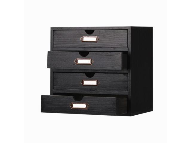 Small Wooden Drawers Wooden Box with Drawer Black