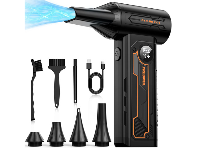 FRESMOL Compressed Air Duster, 130000RPM Cordless Electric Air Blower