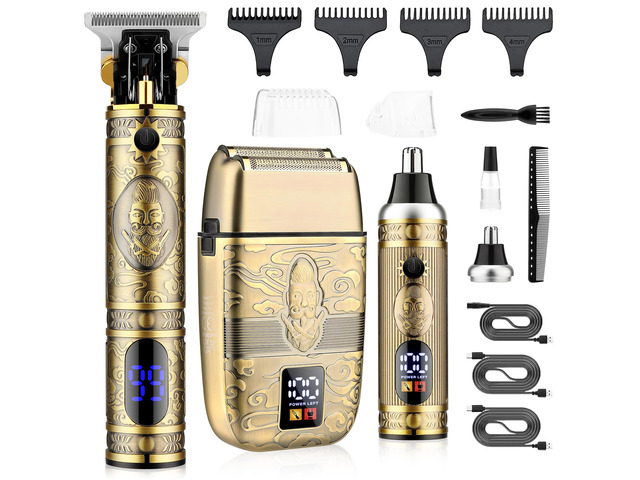 Saoilli Beard Trimmer for Men,Electric Razor Shaver 4 in 1 Grooming Kit