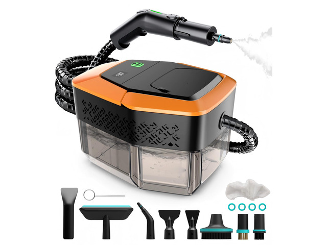 Steam Cleaner, 3-Level Adjustable Handle, 15s Heat-Up, Steamer for Cleaning With