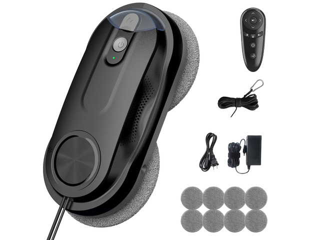 KKI Window Cleaning Robot with Dual Spray for High-Rise Windows,Black
